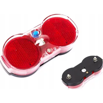 Cyklosvítilna LED světlo na kolo na nosič, zadní, na baterie 2xAAA, montáž na dvě šrouby