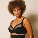 Blancheporte Stahující podprsenka z tvarujícího úpletu, s kosticemi černá 75D