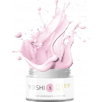 Lak na nehty YOSHI Samovyrovnávací Gel s vlákny Fiber PRO Gel UV LED No5 15 ml