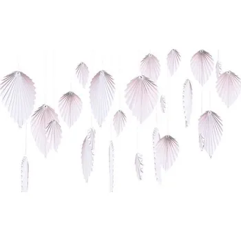 Party dekorace Ginger Ray LISTY papírové dekorační světle růžové 25 ks