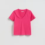 Reserved - Tričko střihu regular s výstřihem do V - světle fialová - 399FS-34X - 399FS-34X-XS