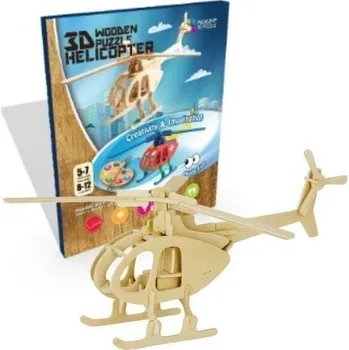 Puzzle NiXiM Dřevěné 3D puzzle/Helikoptéra