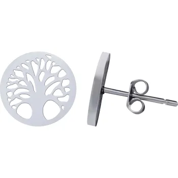 Módní doplněk Troli Slušivé ocelové náušnice Strom života + 2 měsíce na vrácení zboží