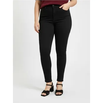 Dámské džíny Sinsay - Skinny džíny s vysokým pasem Plus size - černá - 245HC-99J - 245HC-99J-50