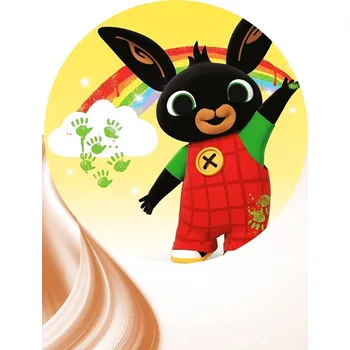 Jedlá dekorace na dort "Bing a duha" 20 cm (Fondánový list NEVYŘEZÁNO)