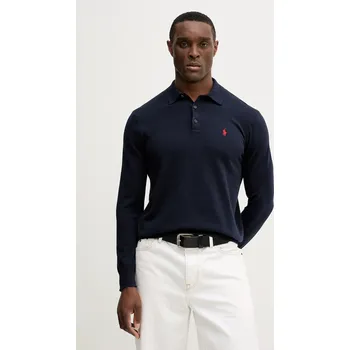 Pánský svetr Bavlněný svetr Polo Ralph Lauren 710P04446 námořnická modř 59X, vel. L