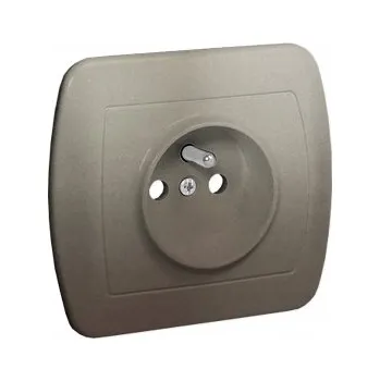 Elektrická zásuvka Elektrická Zásuvka nástěnná Kontakt-simon stříbrná