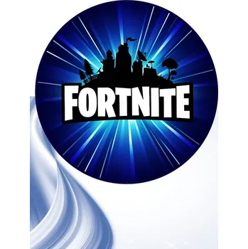 Jedlá dekorace na dort "Fortnite 5" 20 cm (Fondánový list NEVYŘEZÁNO)