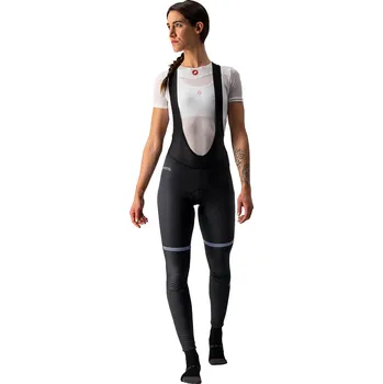 Cyklistické kalhoty dámské kalhoty Castelli Polare W Bibtight Black XL