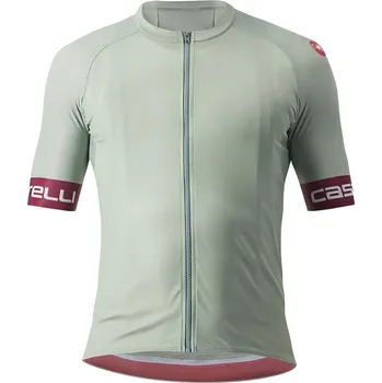 cyklistický dres dres Castelli Entrata VI Jersey Defender Green/Bordeaux-Silver 3XL