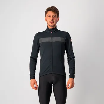 Cyklistické oblečení bunda Castelli Raddoppia 3 Jacket Light Black/Black Reflex XL