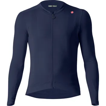 cyklistický dres dres s dlouhým rukávem Castelli Espresso LS Jersey Belgian Blue/Silver Moon 3XL