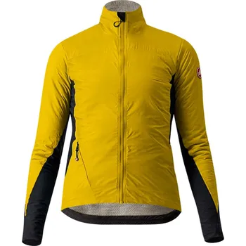 Cyklistická bunda dámská bunda Castelli Unlimited W Puffy Jacket Goldenrod/Dark Gray-Black S