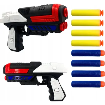 Dětská zbraň Pistole na měkké pěnové šipky s přísavkou + 8 šipek