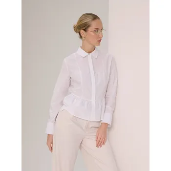 Pánská košile Sinsay - Košile s krytou légou a volány - bílá - 051GY-00X - 051GY-00X-M