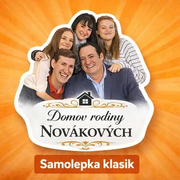 Žertovný předmět Tady bydlíme my - A6 ( 10x8 cm) / samolepka klasik