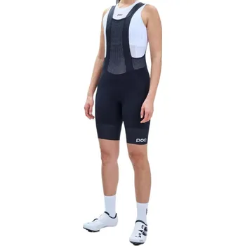 Cyklistické kalhoty POC Dámské cyklistické kraťasy POC W's Raceday Bibshorts se šlemi M ČERNÁ
