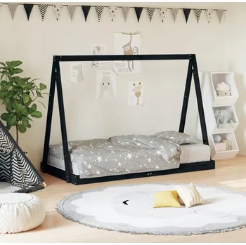 Dětská postel vidaXL Dětská postel 80 x 160 cm masivní borové dřevo [834528] Barva: Černá