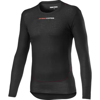 cyklistický dres triko s dlouhým rukávem Castelli Prosecco Tech Long Sleeve Black XL