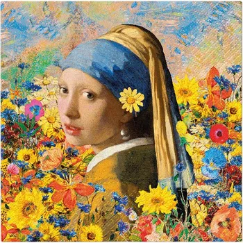 Papírový kapesník Paw Ubrousky PAW Dekor L (20ks) Vermeers Floral Muse 615473