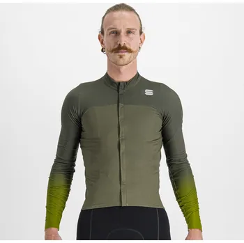 cyklistický dres dres s dlouhým rukávem Sportful Bodyfit Pro Jersey Beetle Guacamole XXL