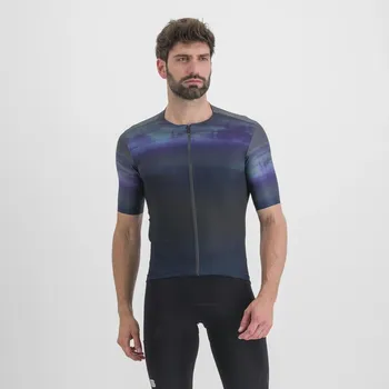 cyklistický dres dres Sportful Flow Supergiara Jersey Galaxy Blue Black 3XL