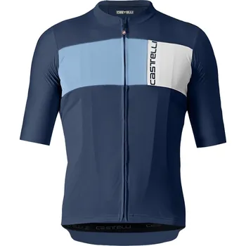 cyklistický dres dres Castelli Prologo 7 Jersey Belgian Blue/Drive Blue-Silver M