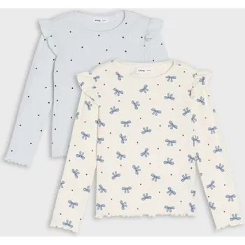 Sinsay - 2 balení triček s dlouhým rukávem - vícebarevná - 640AV-MLC - 640AV-MLC-104