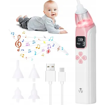 Odsávačka hlenu Elektrická odsávačka hlenů Sigos bílá s měkkým nástavcem 25 ml USB