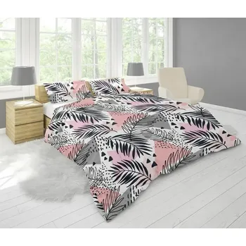 Povlečení Sada Povlečení Povlečení 220x200 s Květinovým Vzorem Mikrovlákno