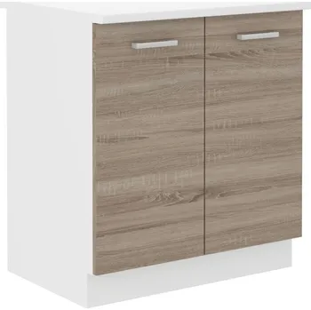 FALCO Kuchyňská skříňka Dalton 80-D-2F-ZB bílá/dub sonoma truffle