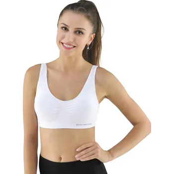 Podprsenka Dámské podprsenka s vycpávkami Eco Bamboo - šedá bílá - L/XL