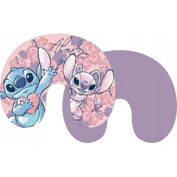 Polštář CESTOVNÍ POLŠTÁŘ LILO A STITCH VELUROVÝ POLŠTÁŘ ROHLÍK STITCH ANDZIA ANGEL