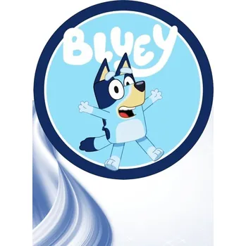 Jedlá dekorace na dort "Blue 4" 20 cm (Fondánový list NEVYŘEZÁNO)