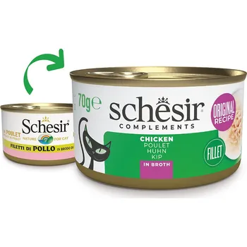 Volný čas Schesir Cat kuře ve vývaru 12x70 g