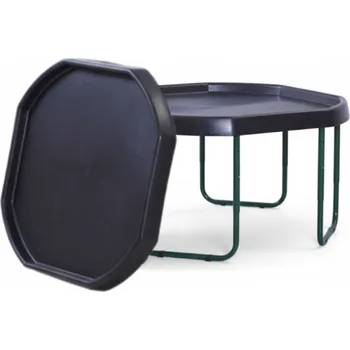 AKCE - 2ks senzorický tuffový tác MAXI černý + kovový nastavitelný stojan