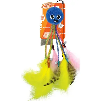 Hračka pro kočku NERF CAT Hračka pro kočky chobotnička s rolničkami a hůlkou 30 cm