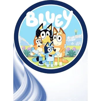 Jedlá dekorace na dort "Blue 2" 20 cm (Fondánový list NEVYŘEZÁNO)