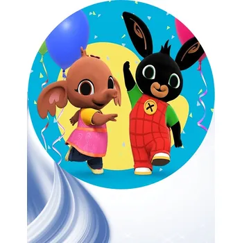 Jedlá dekorace na dort "Bing a Sula" 20 cm (Fondánový list NEVYŘEZÁNO)