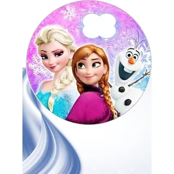 Jedlá dekorace na dort "Frozen 6" 20 cm (Fondánový list NEVYŘEZÁNO)