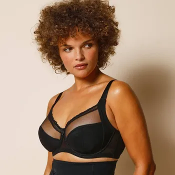 Podprsenka Blancheporte Stahující podprsenka z tvarujícího úpletu, s kosticemi černá 85E