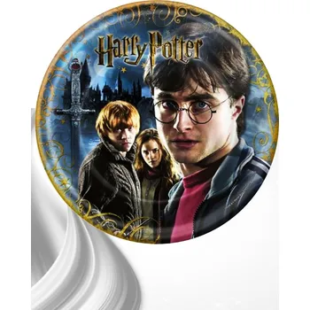 Jedlá dekorace na dort "Harry Potter 2" 20 cm (Fondánový list NEVYŘEZÁNO)