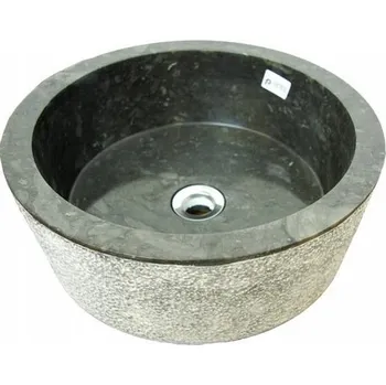 Umyvadlo na desku kulaté Divero Palermo 40 cm béžové