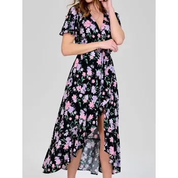 Dámské oblečení Sinsay - Viskózové midi šaty - černá - 502DA-99X - 502DA-99X-S