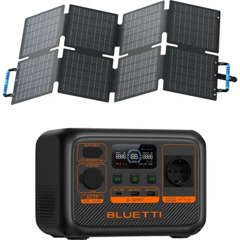 Powerbanka BLUETTI Set Powerbanka BLUETTI AC2P + 60W Solární Panel ORANŽOVÁ|ŠEDÁ