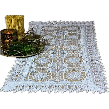 ubrus Běhoun s krajkou a gipiurou na stůl 60x120cm bílý