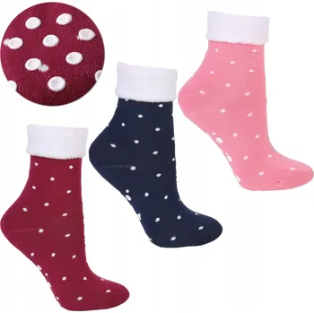 Dámské ponožky Teplé Dámské Ponožky Roztomilé Tlusté Ponožky s ABS 3-BALENÍ MORAJ 35-38