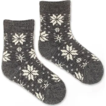 Dámské oblečení Dětské vlněné ponožky Vlnáč vločka šedá M (29-30)