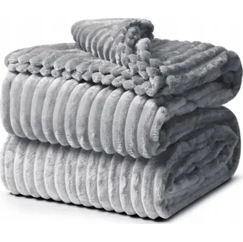 Prostěradlo Deka BestLowCost polyester 160 cm x 200 cm šedá