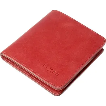 Kožená peněženka FIXED Classic Wallet z pravé hovězí kůže, červená